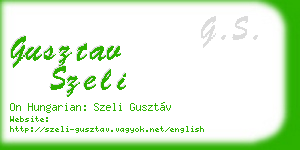 gusztav szeli business card